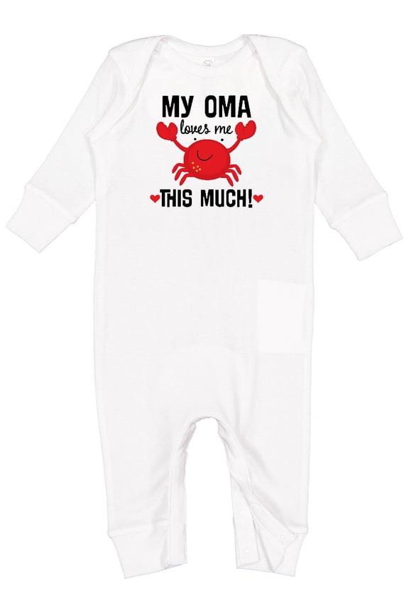 Oma Loves Me Grandson Baby Romper Coveralls