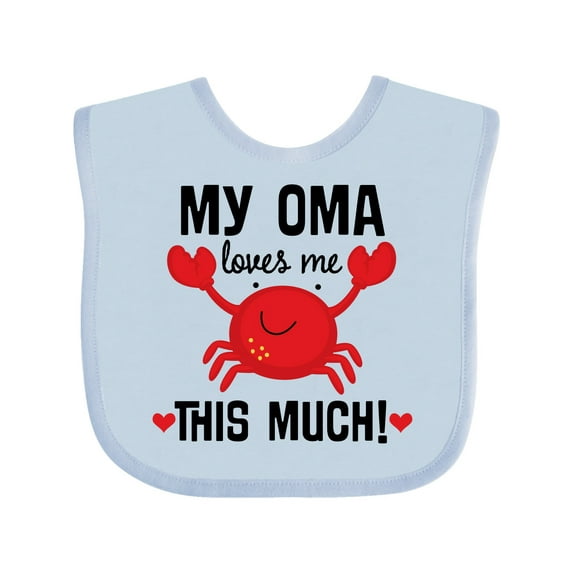Inktastic Oma Loves Me Grandson Boys or Girls Baby Bib