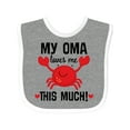 thumbnail image 1 of Inktastic Oma Loves Me Grandson Boys or Girls Baby Bib, 1 of 4