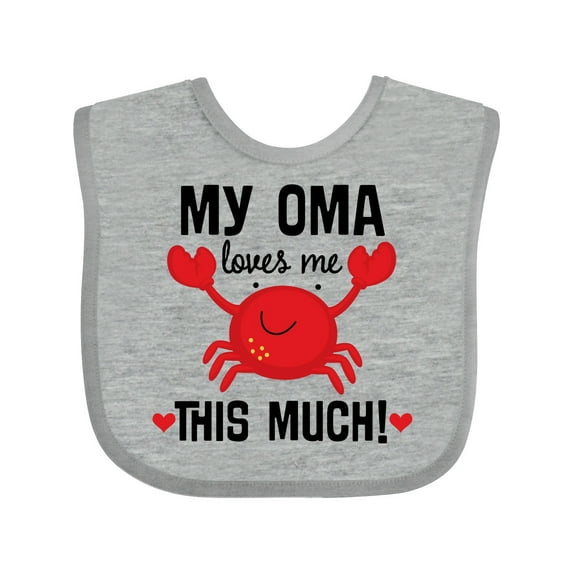 Inktastic Oma Loves Me Grandson Boys or Girls Baby Bib