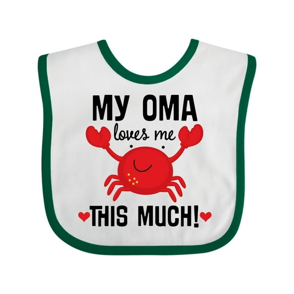 Inktastic Oma Loves Me Grandson Boys or Girls Baby Bib