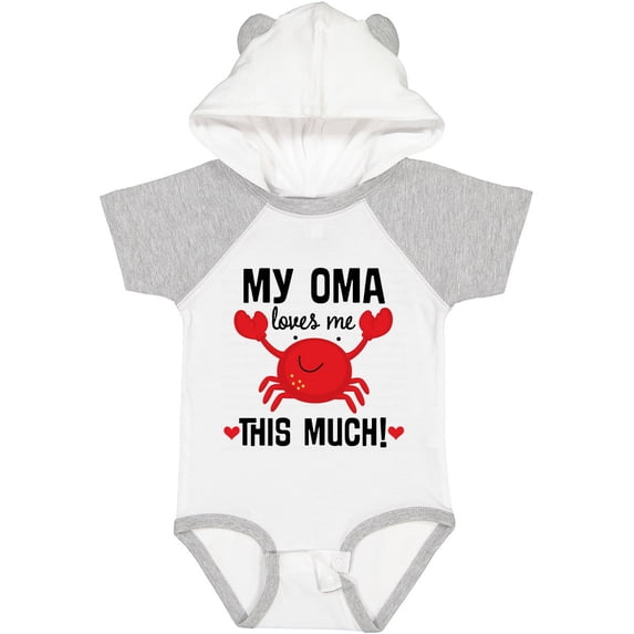 Inktastic Oma Loves Me Grandson Boys or Girls Baby Bodysuit