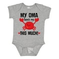 thumbnail image 1 of Inktastic Oma Loves Me Grandson Boys or Girls Baby Bodysuit, 1 of 5