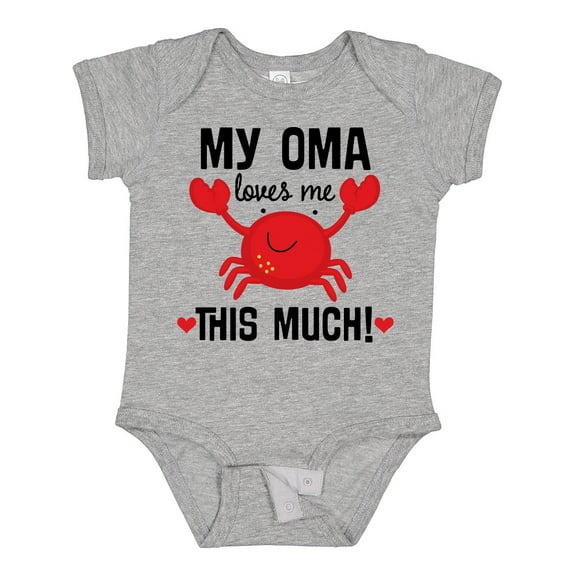 Inktastic Oma Loves Me Grandson Boys or Girls Baby Bodysuit