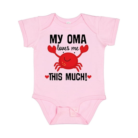 Inktastic Oma Loves Me Grandson Boys or Girls Baby Bodysuit