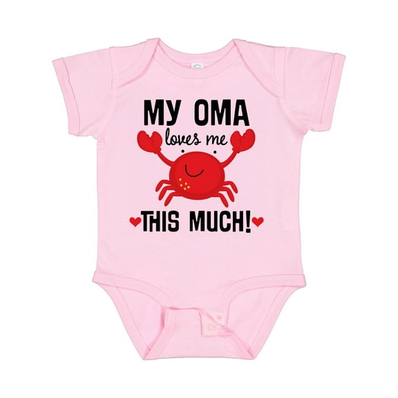 Inktastic Oma Loves Me Grandson Boys or Girls Baby Bodysuit
