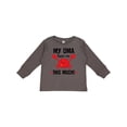 thumbnail image 1 of Inktastic Oma Loves Me Grandson Boys or Girls Long Sleeve Toddler T-Shirt, 1 of 5