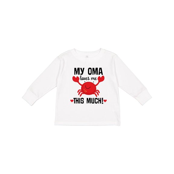 Inktastic Oma Loves Me Grandson Boys or Girls Long Sleeve Toddler T-Shirt