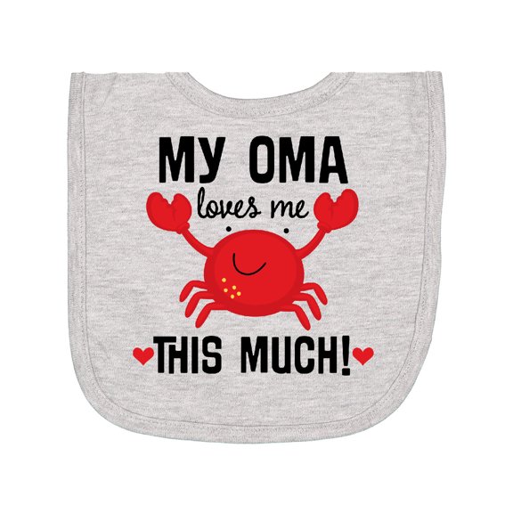 Inktastic Oma Loves Me Grandson Newborn Bib