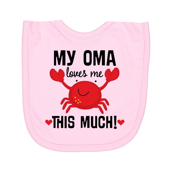 Inktastic Oma Loves Me Grandson Newborn Bib