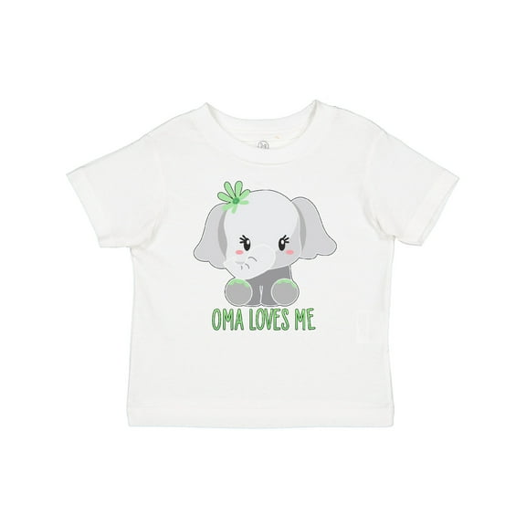 Inktastic Oma Loves Me- cute elephant Boys or Girls Baby T-Shirt