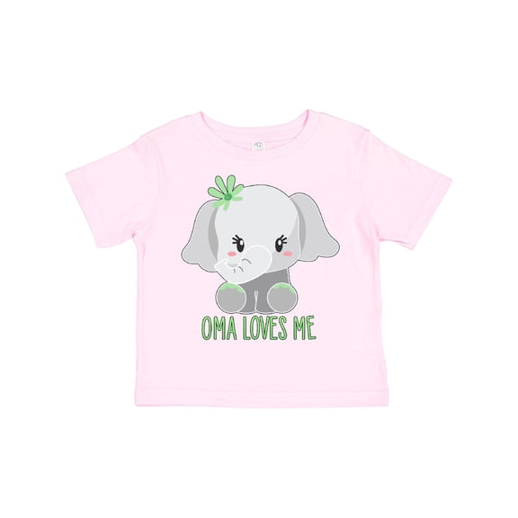 Inktastic Oma Loves Me- cute elephant Boys or Girls Toddler T-Shirt