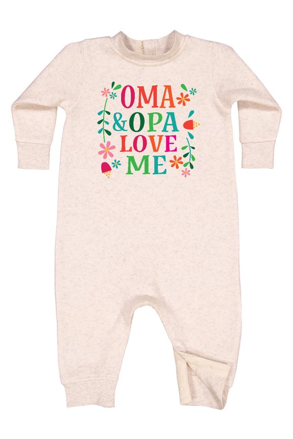 Oma and Opa Love Me Baby Fleece Romper