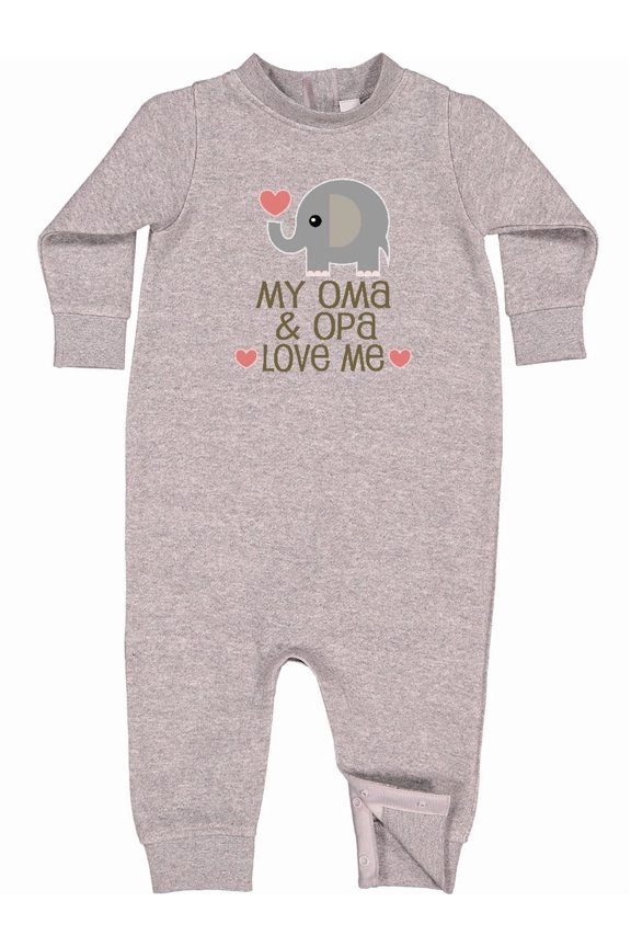 Oma and Opa Love Me Baby Fleece Romper