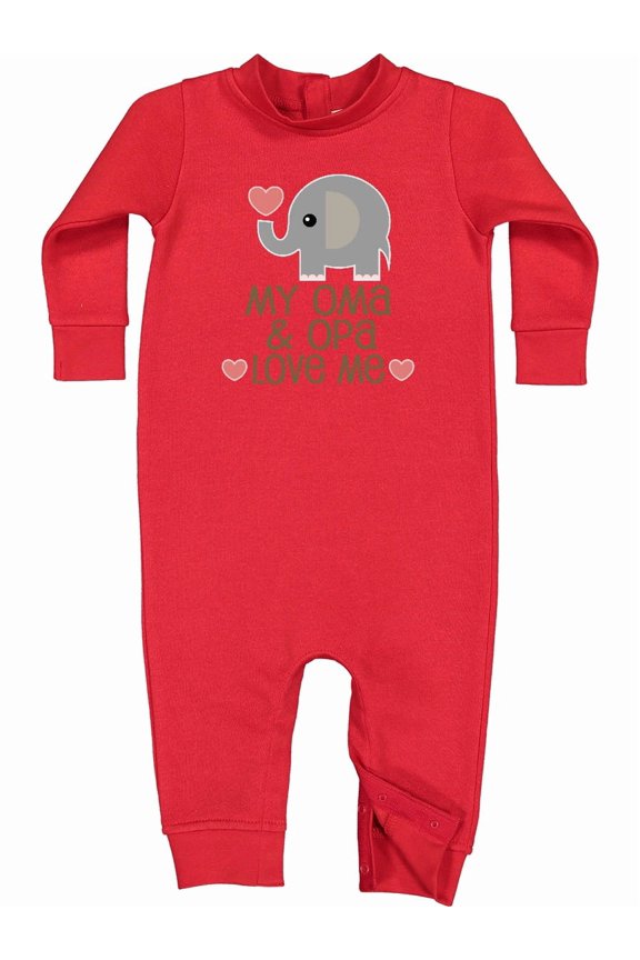 Oma and Opa Love Me Baby Fleece Romper