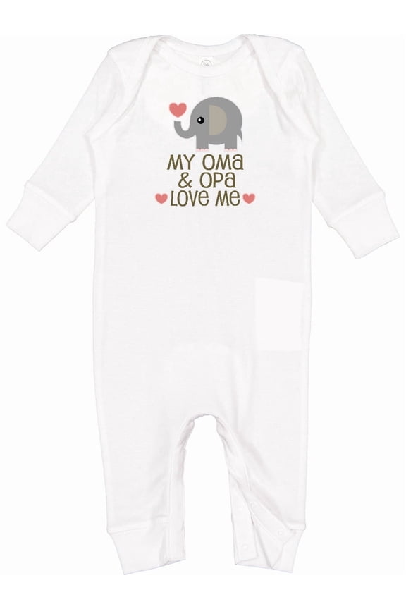 Oma and Opa Love Me Baby Romper Coveralls