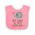 thumbnail image 1 of Inktastic Oma and Opa Love Me Boys or Girls Baby Bib, 1 of 4