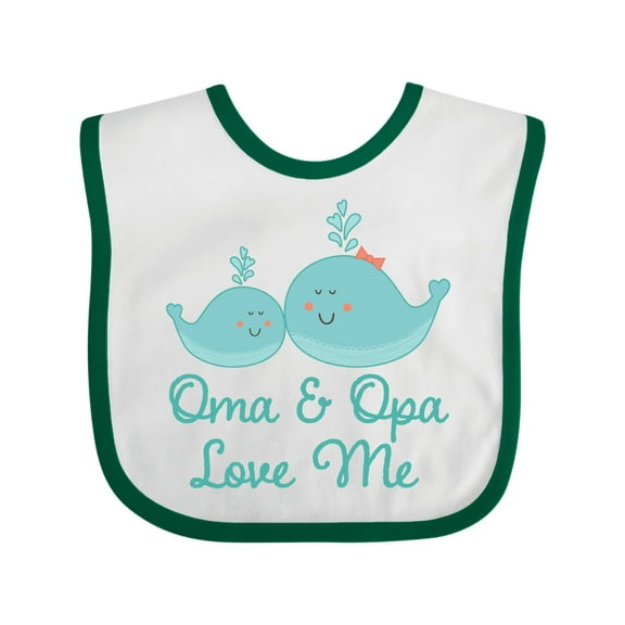 Inktastic Oma and Opa Love Me Boys or Girls Baby Bib