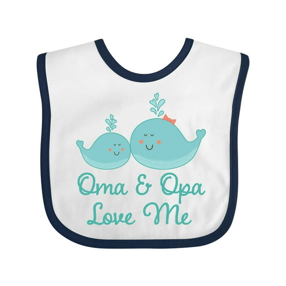 Inktastic Oma and Opa Love Me Boys or Girls Baby Bib