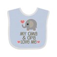 thumbnail image 1 of Inktastic Oma and Opa Love Me Boys or Girls Baby Bib, 1 of 4