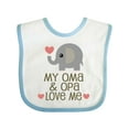 thumbnail image 1 of Inktastic Oma and Opa Love Me Boys or Girls Baby Bib, 1 of 4