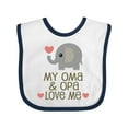 thumbnail image 1 of Inktastic Oma and Opa Love Me Boys or Girls Baby Bib, 1 of 4