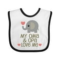 thumbnail image 1 of Inktastic Oma and Opa Love Me Boys or Girls Baby Bib, 1 of 4