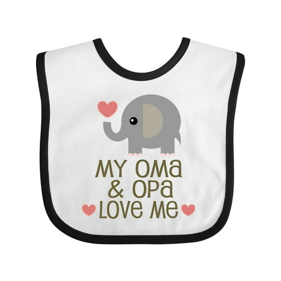Inktastic Oma and Opa Love Me Boys or Girls Baby Bib