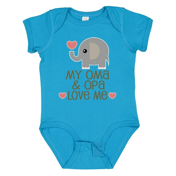 Inktastic Oma and Opa Love Me Boys or Girls Baby Bodysuit