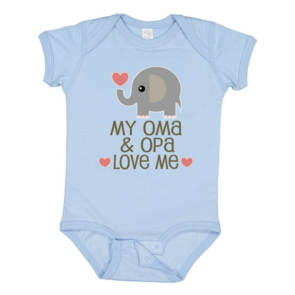 Inktastic Oma and Opa Love Me Boys or Girls Baby Bodysuit