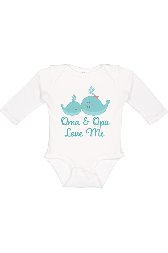 Oma and Opa Love Me Boys or Girls Long Sleeve Baby Bodysuit