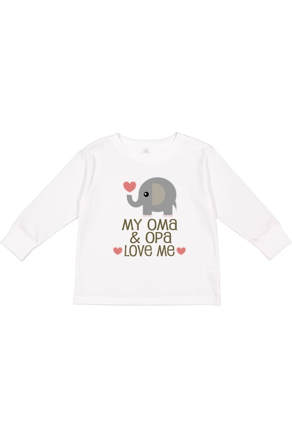 Oma and Opa Love Me Gift Boys or Girls Long Sleeve Toddler T-Shirt