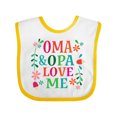 thumbnail image 1 of Inktastic Oma and Opa Love Me Girls Baby Bib, 1 of 4