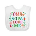 thumbnail image 1 of Inktastic Oma and Opa Love Me Girls Baby Bib, 1 of 4