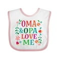thumbnail image 1 of Inktastic Oma and Opa Love Me Girls Baby Bib, 1 of 4