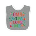 thumbnail image 1 of Inktastic Oma and Opa Love Me Girls Baby Bib, 1 of 4