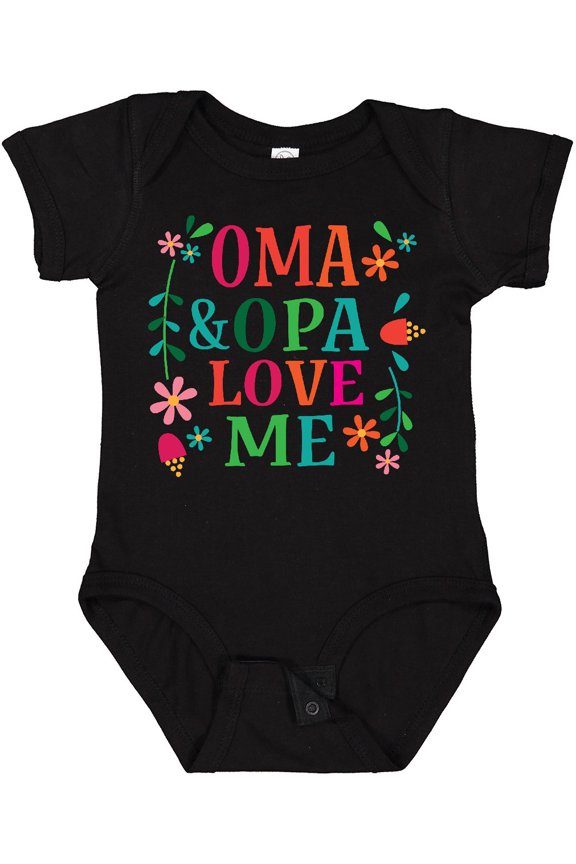 Oma and Opa Love Me Girls Baby Bodysuit