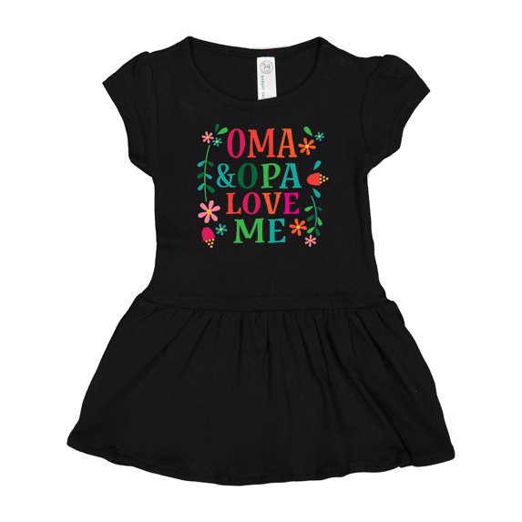 Inktastic Oma and Opa Love Me Girls Baby Dress