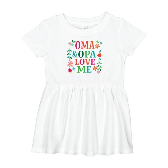 Inktastic Oma and Opa Love Me Girls Baby Dress