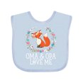 thumbnail image 1 of Inktastic Oma and Opa Love Me Girls Cute Fox Girls Baby Bib, 1 of 4