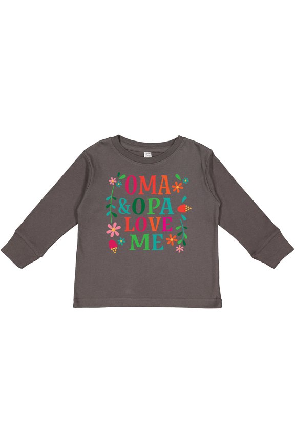 Oma and Opa Love Me Girls Long Sleeve Toddler T-Shirt