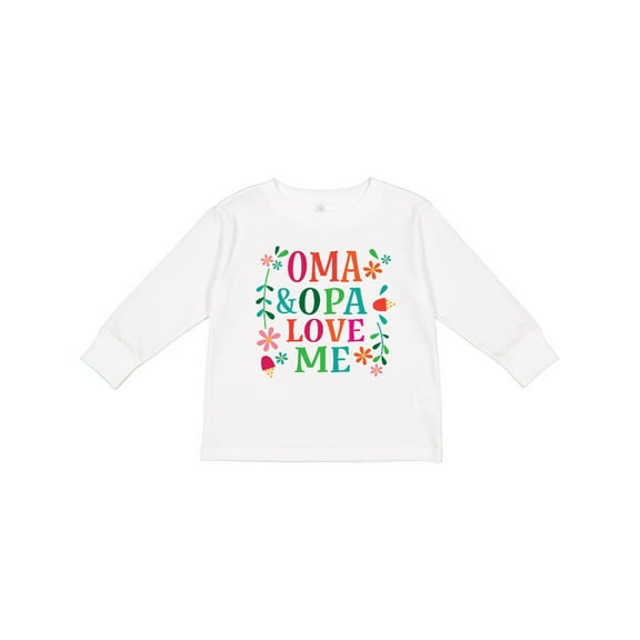 Inktastic Oma and Opa Love Me Girls Long Sleeve Toddler T-Shirt