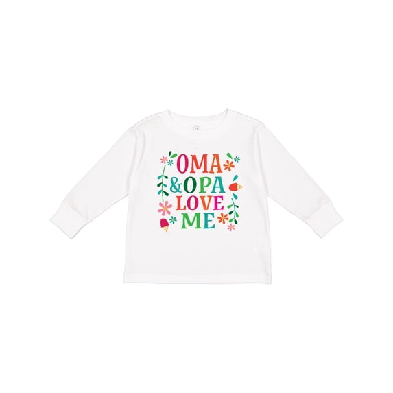 Inktastic Oma and Opa Love Me Girls Long Sleeve Toddler T-Shirt