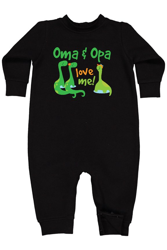 Oma and Opa Love Me Grandchild Baby Fleece Romper