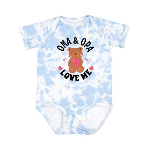 Inktastic Oma and Opa Love Me Grandchild Bear Girls Baby Bodysuit