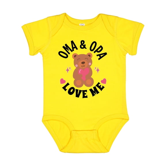 Inktastic Oma and Opa Love Me Grandchild Bear Girls Baby Bodysuit