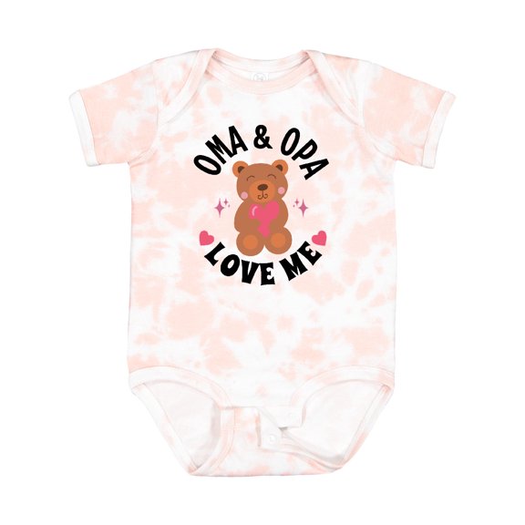 Inktastic Oma and Opa Love Me Grandchild Bear Girls Baby Bodysuit