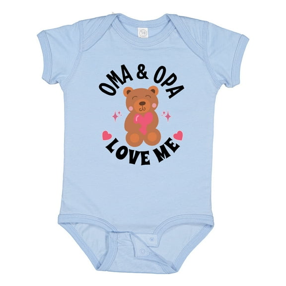 Inktastic Oma and Opa Love Me Grandchild Bear Girls Baby Bodysuit