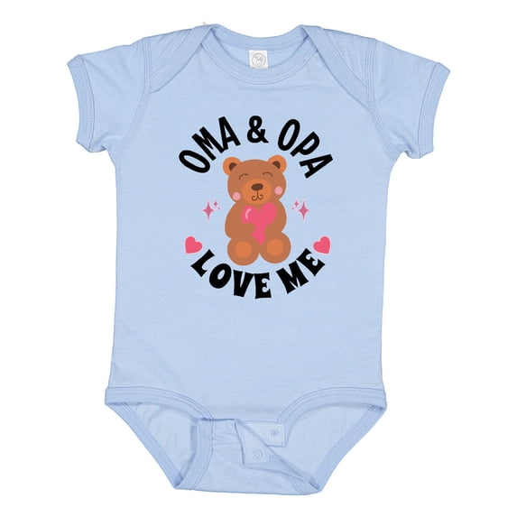 Inktastic Oma and Opa Love Me Grandchild Bear Girls Baby Bodysuit