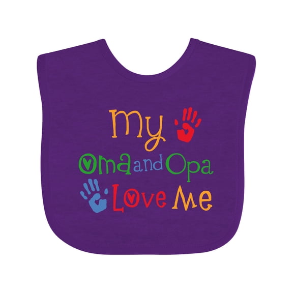 Inktastic Oma and Opa Love Me Grandchild Boys or Girls Baby Bib